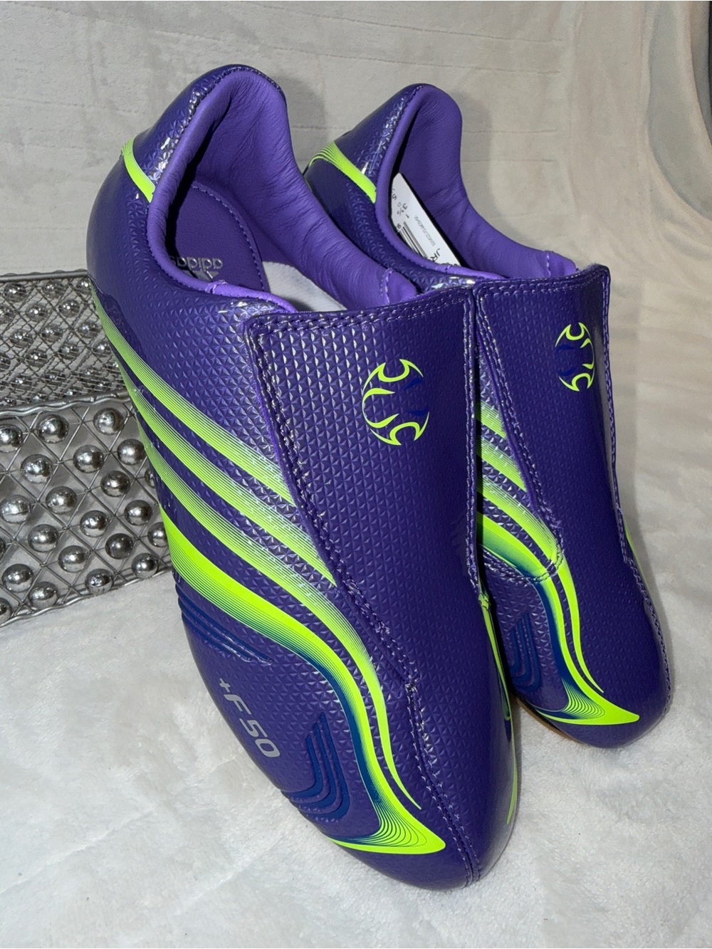 🔥💟 Adidas Taekwondo F50 Youth Sz 3.5-4 Women’s sz 5. Purple JR6025💜💚 NWT 🔥